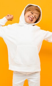 Hanorac alb – model copii