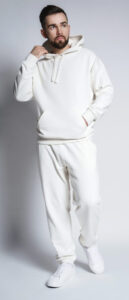 Set hanorac alb – model bărbătesc