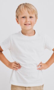 Tricou clasic alb – model copil