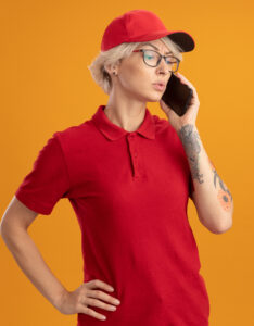 Tricou polo roșu – model damă