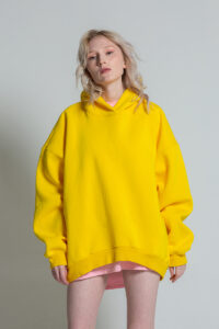 Hanorac oversize alb – model unisex