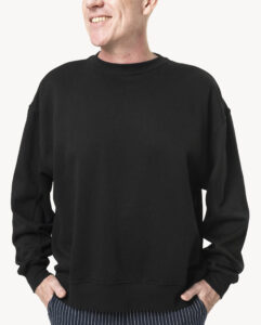 Hanorac oversize negru – model senior